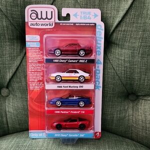 Deluxe 4-Pack Die-Cast Cars - Red, White, Blue